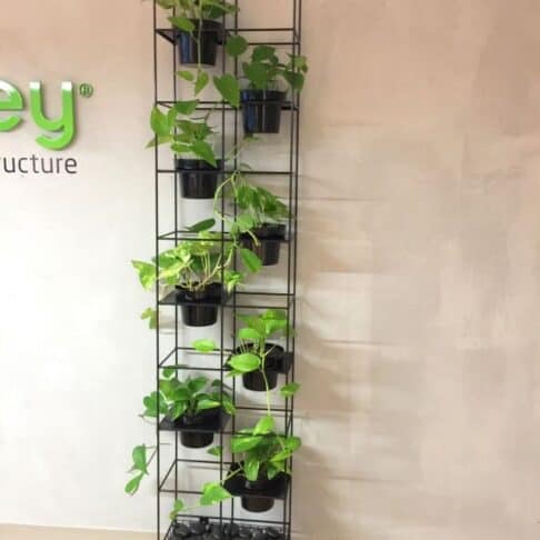 Grid Column Green Wall